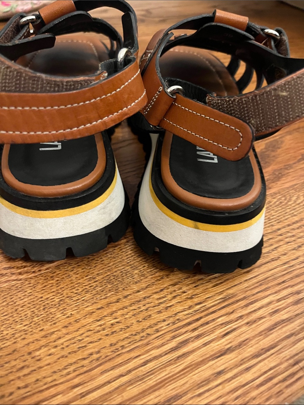 Labucq Boomer Tan leather fisherman sandal size 39 - Picture 6 of 9